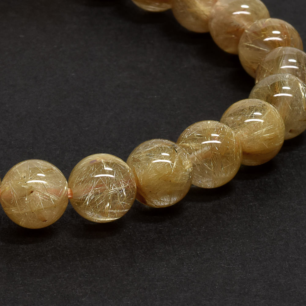 ルチルクォーツ ブレスレット 7.5mm #RD050