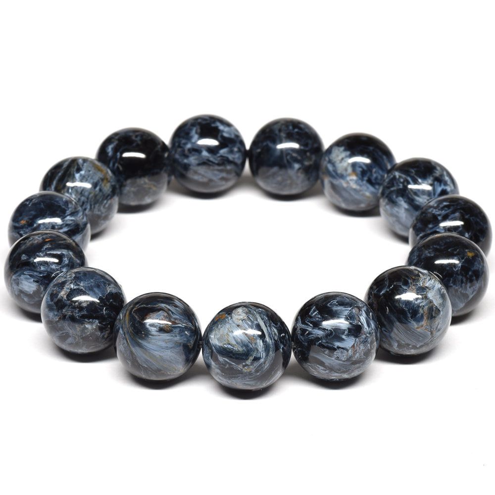 サファイアブレスレット7.5-8cm premium stone gallery サファイア ブレスレット （無着色 タンザニア産） 10mm玉 No.7