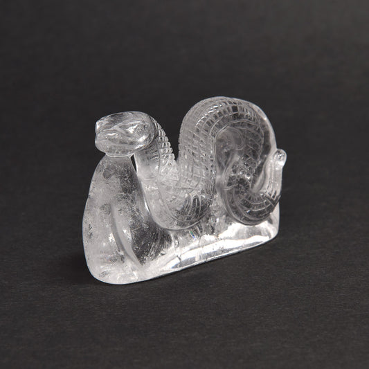 天然水晶『蛇』彫刻置物 50x34.5x15mm #RE015