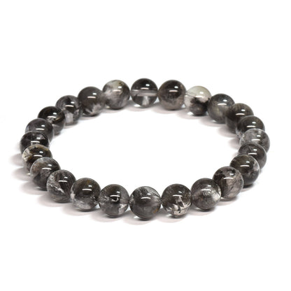 ブラックツリーインクリュージョンクォーツ ブレスレット 7.5mm #RE040 - premium stone gallery