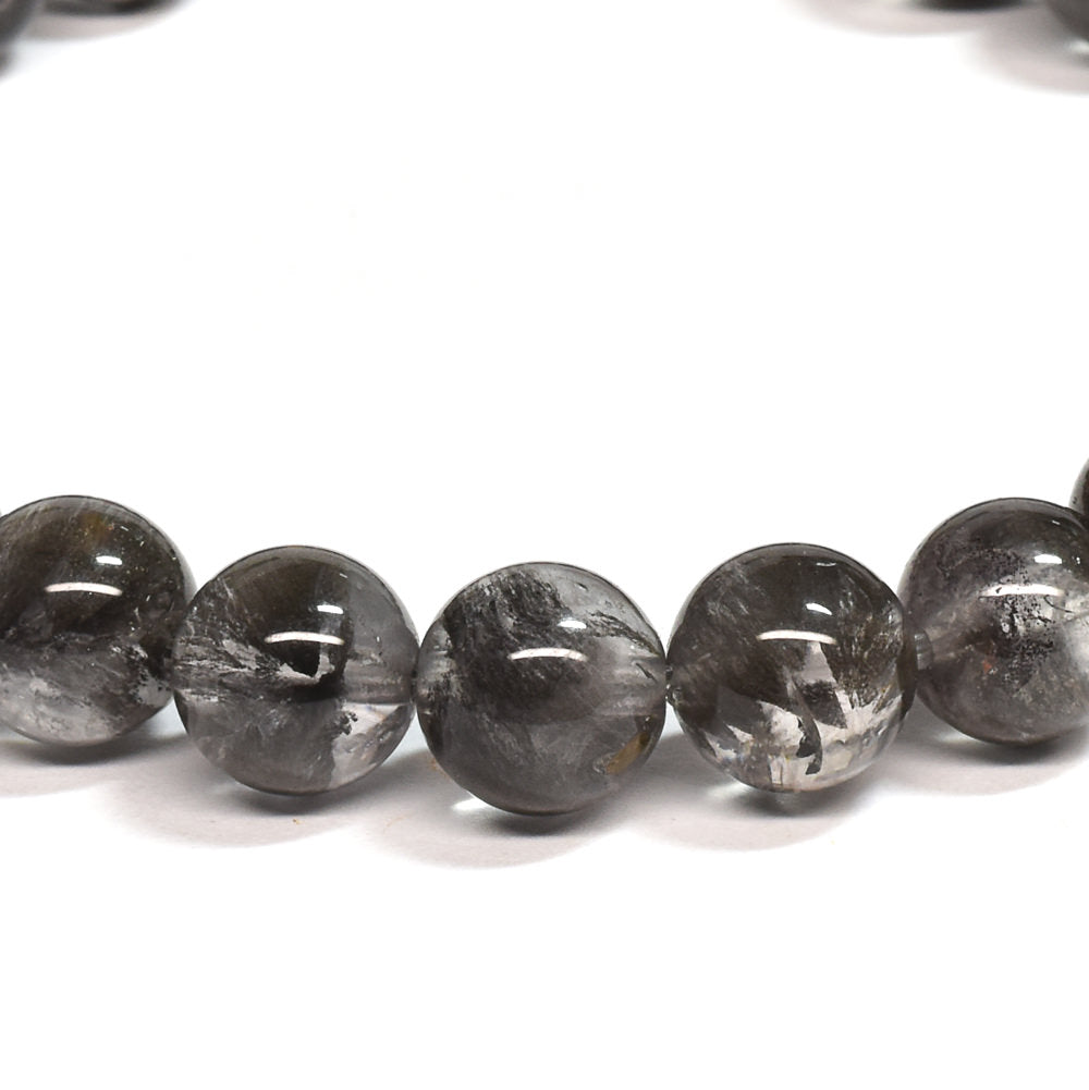 ブラックツリーインクリュージョンクォーツ ブレスレット 7.5mm #RE040 - premium stone gallery