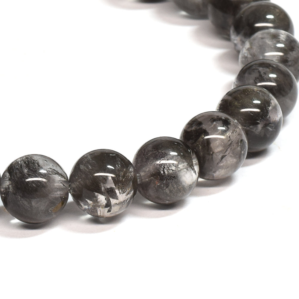 ブラックツリーインクリュージョンクォーツ ブレスレット 7.5mm #RE040 - premium stone gallery