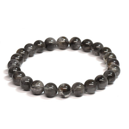 ブラックツリーインクリュージョンクォーツ ブレスレット 7.5mm #RE041 - premium stone gallery