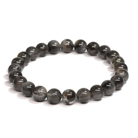 ブラックツリーインクリュージョンクォーツ ブレスレット 7.5mm #RE041 - premium stone gallery