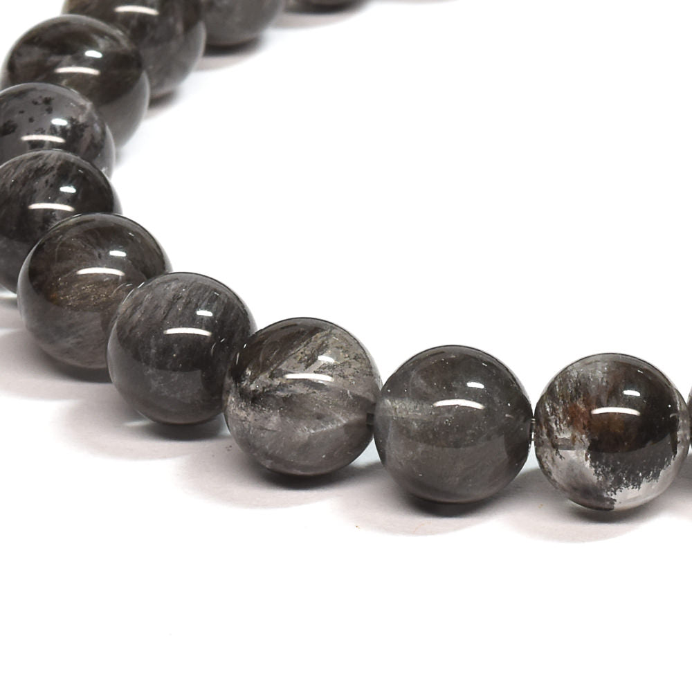 ブラックツリーインクリュージョンクォーツ ブレスレット 7.5mm #RE041 - premium stone gallery