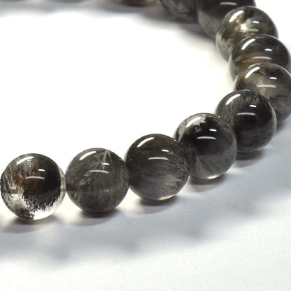 ブラックツリーインクリュージョンクォーツ ブレスレット 7.5mm #RE041 - premium stone gallery