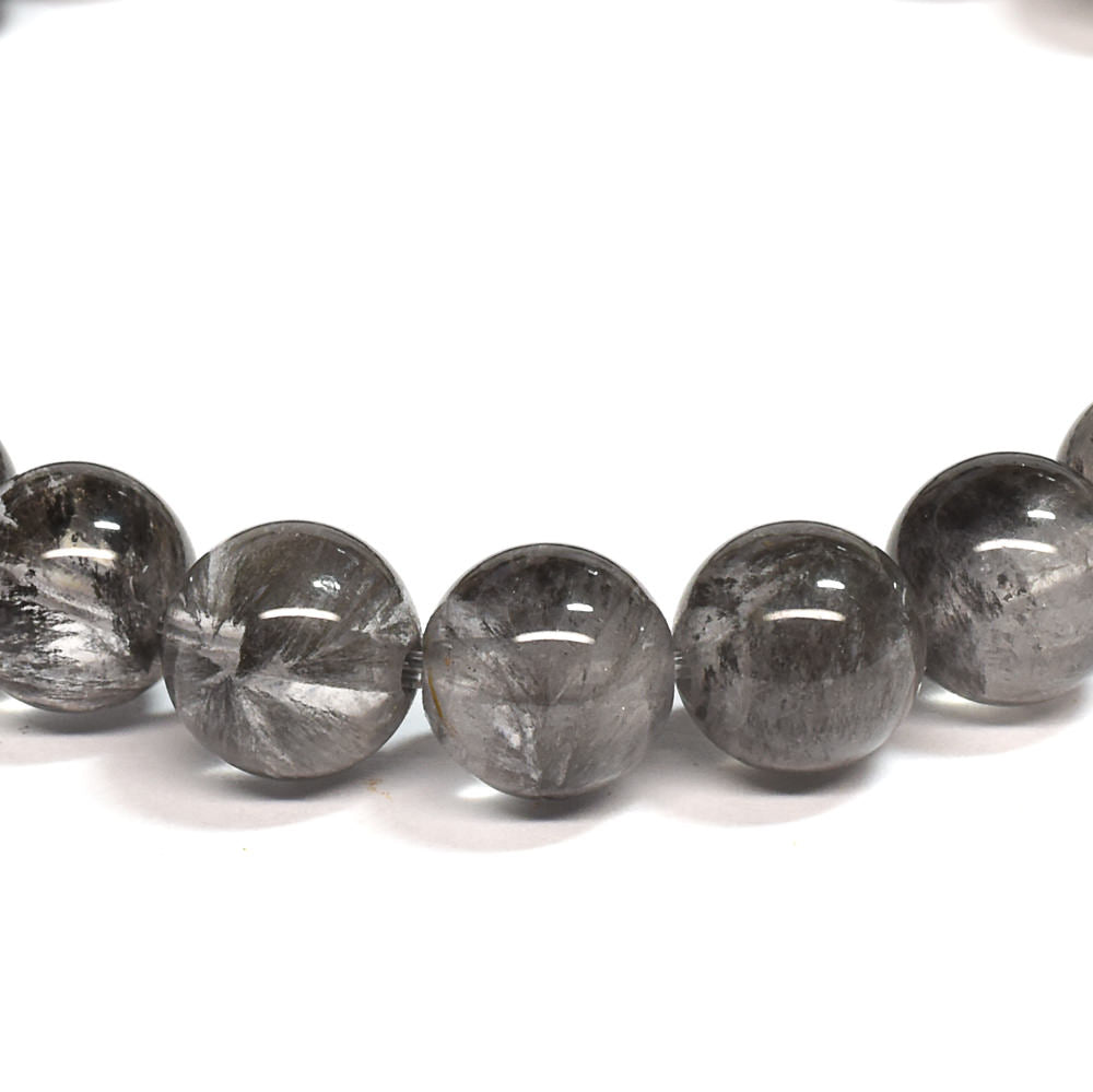 ブラックツリーインクリュージョンクォーツ ブレスレット 7.5mm #RE042 - premium stone gallery