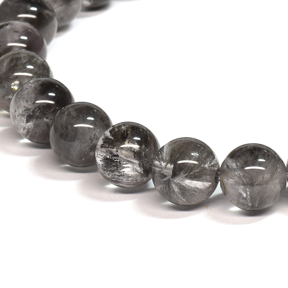 ブラックツリーインクリュージョンクォーツ ブレスレット 7.5mm #RE042 - premium stone gallery