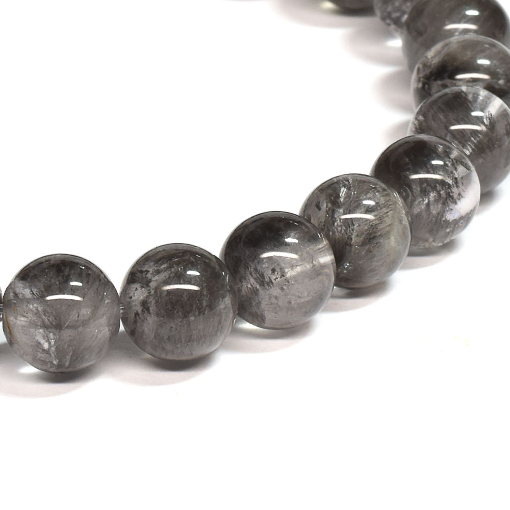 ブラックツリーインクリュージョンクォーツ ブレスレット 7.5mm #RE042 - premium stone gallery