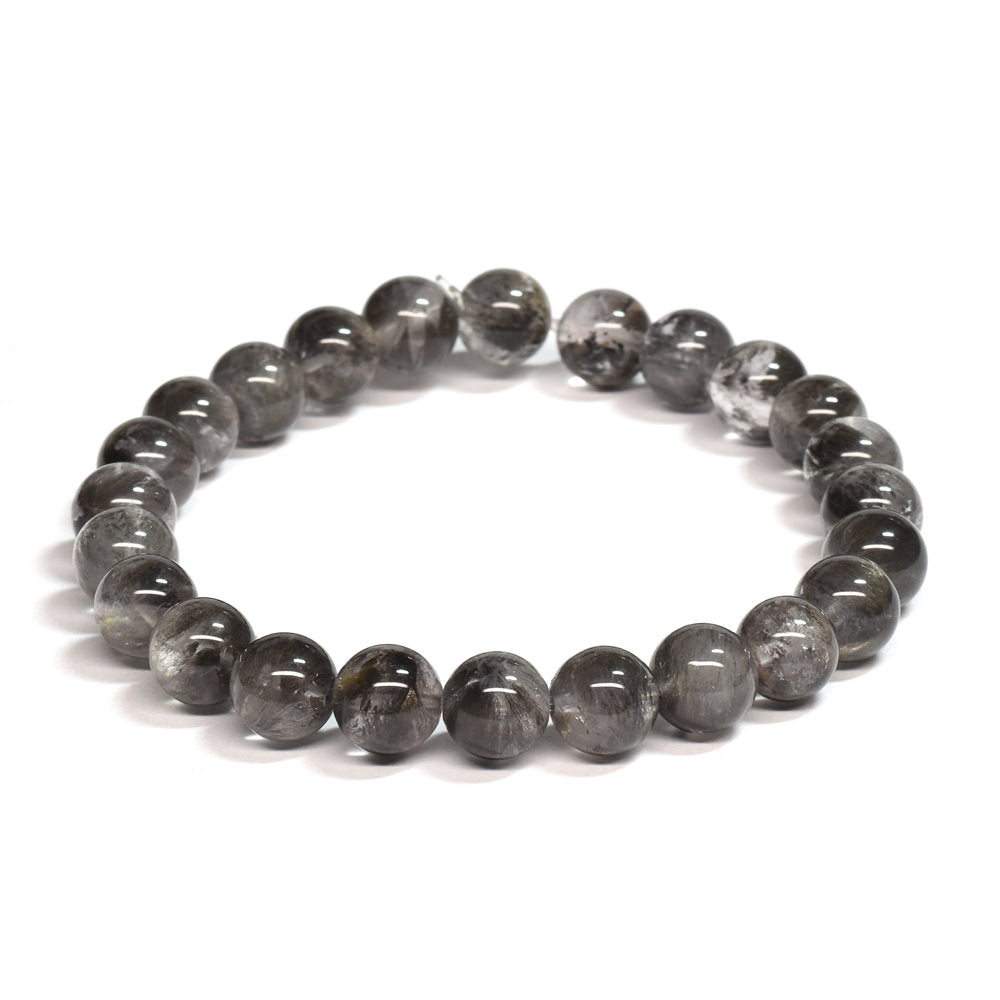 ブラックツリーインクリュージョンクォーツ ブレスレット 7.5mm #RE043 - premium stone gallery