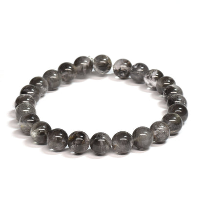 ブラックツリーインクリュージョンクォーツ ブレスレット 7.5mm #RE043 - premium stone gallery
