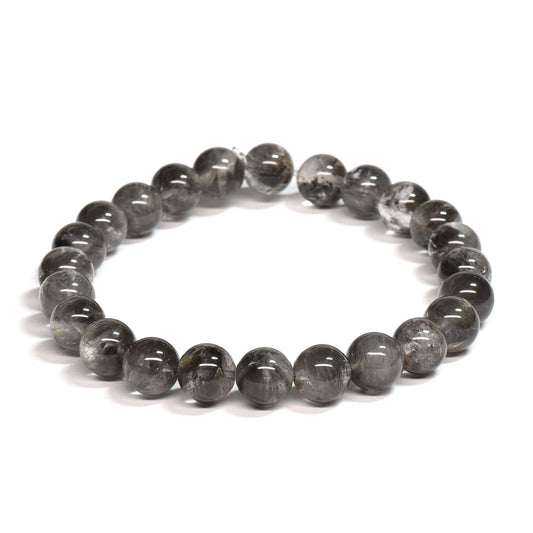 ブラックツリーインクリュージョンクォーツ ブレスレット 7.5mm #RE043 - premium stone gallery