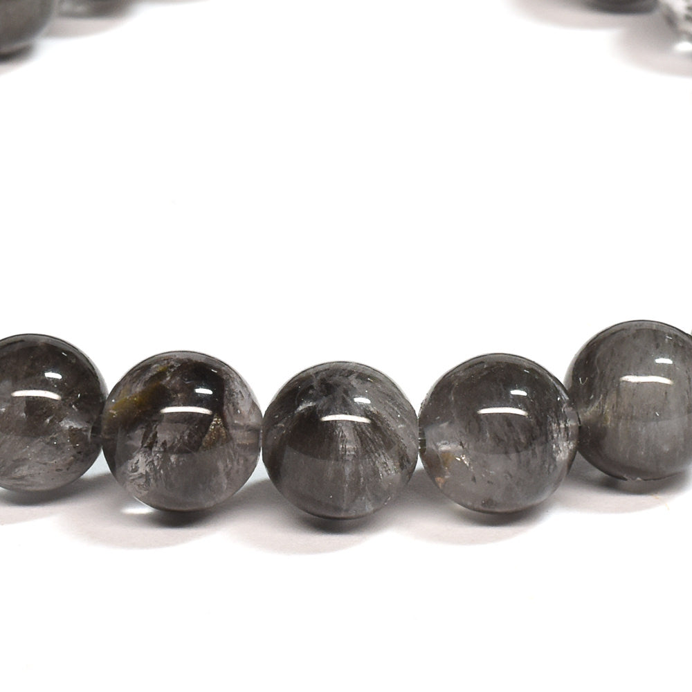 ブラックツリーインクリュージョンクォーツ ブレスレット 7.5mm #RE043 - premium stone gallery