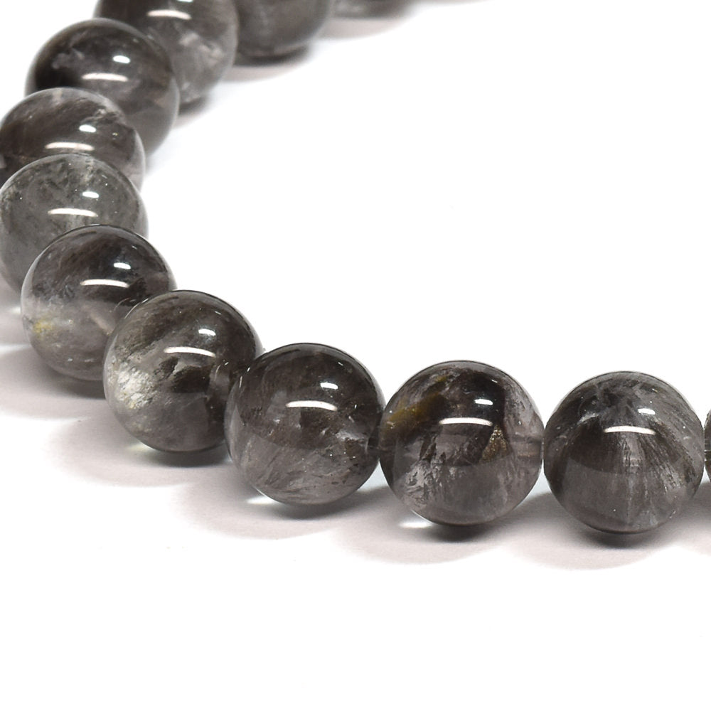 ブラックツリーインクリュージョンクォーツ ブレスレット 7.5mm #RE043 - premium stone gallery