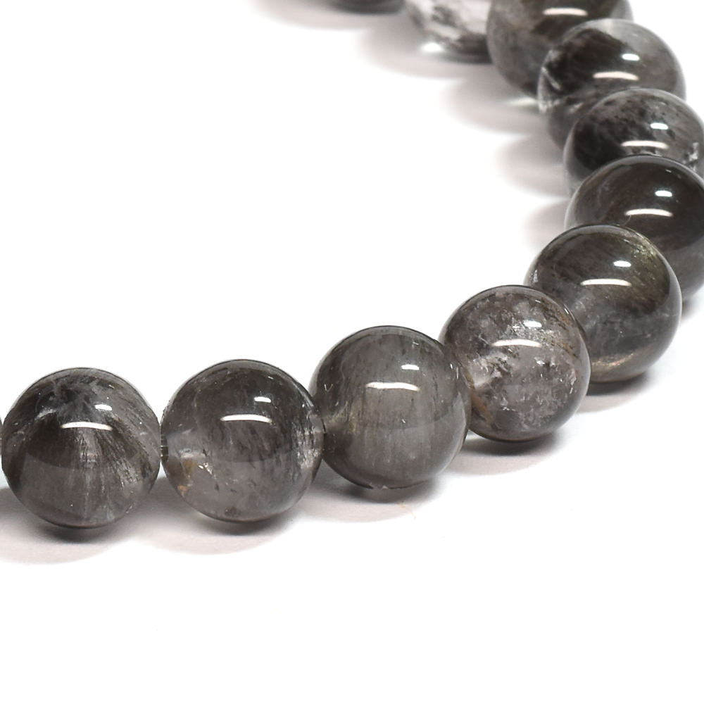 ブラックツリーインクリュージョンクォーツ ブレスレット 7.5mm #RE043 - premium stone gallery