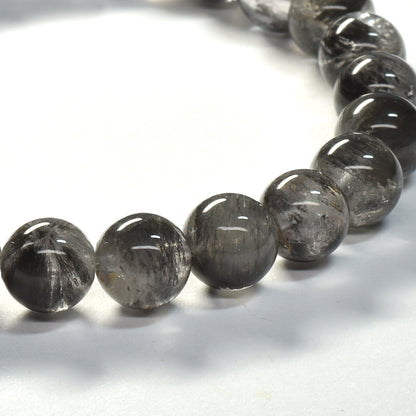 ブラックツリーインクリュージョンクォーツ ブレスレット 7.5mm #RE043 - premium stone gallery