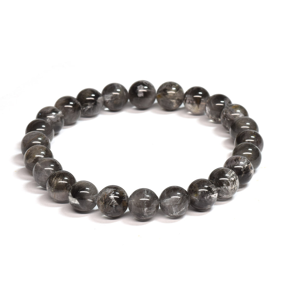 ブラックツリーインクリュージョンクォーツ ブレスレット 7.5mm #RE044 - premium stone gallery