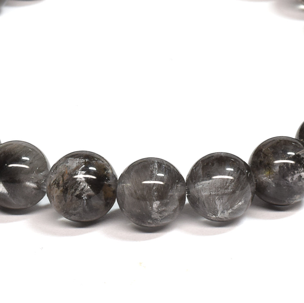 ブラックツリーインクリュージョンクォーツ ブレスレット 7.5mm #RE044 - premium stone gallery