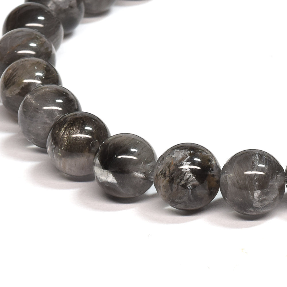 ブラックツリーインクリュージョンクォーツ ブレスレット 7.5mm #RE044 - premium stone gallery