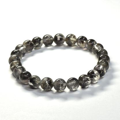 ブラックツリーインクリュージョンクォーツ ブレスレット 7.5mm #RE044 - premium stone gallery