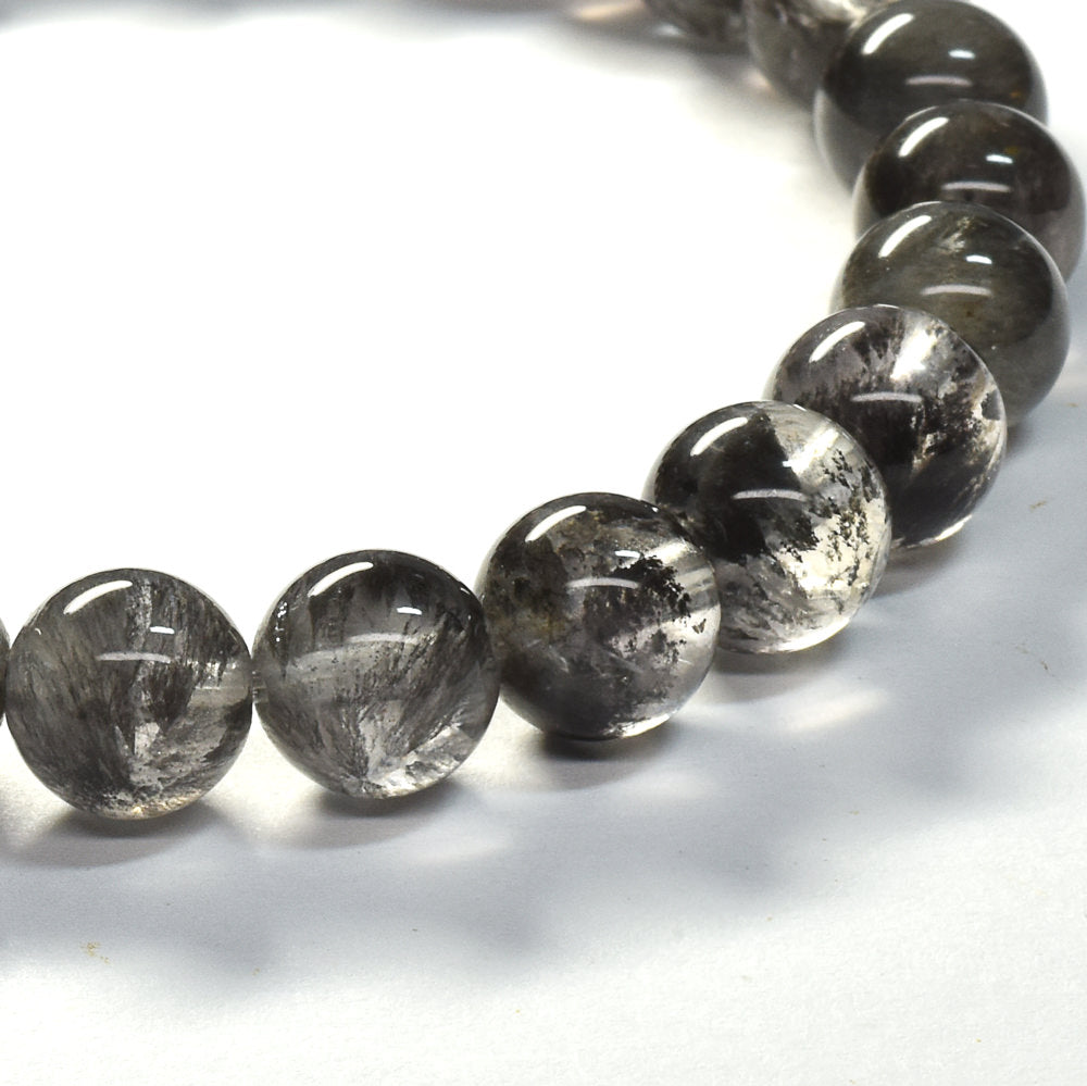 ブラックツリーインクリュージョンクォーツ ブレスレット 7.5mm #RE044 - premium stone gallery