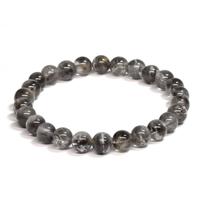 ブラックツリーインクリュージョンクォーツ ブレスレット 7mm #RE045 - premium stone gallery