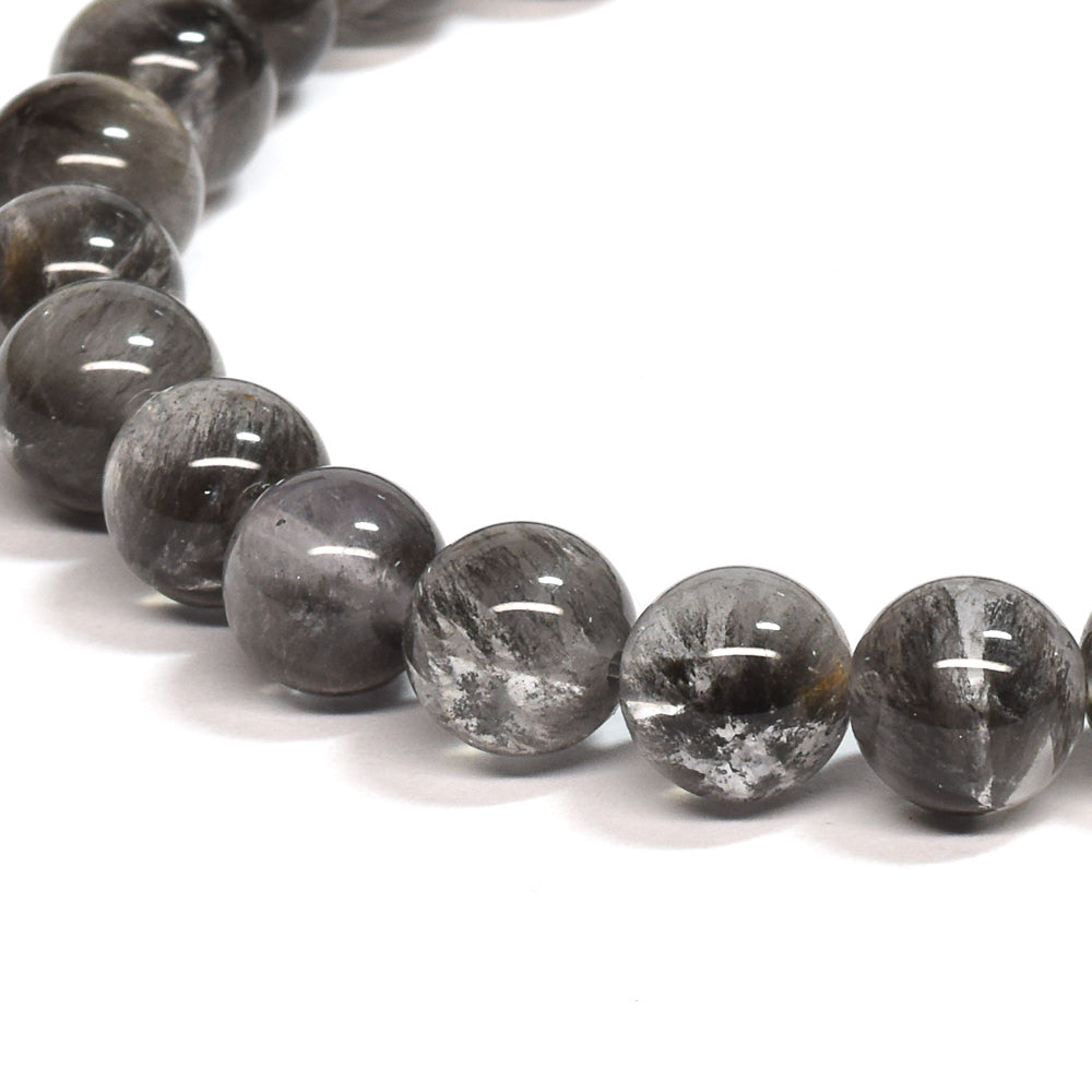 ブラックツリーインクリュージョンクォーツ ブレスレット 7mm #RE045 - premium stone gallery