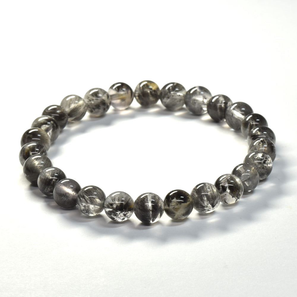 ブラックツリーインクリュージョンクォーツ ブレスレット 7mm #RE045 - premium stone gallery