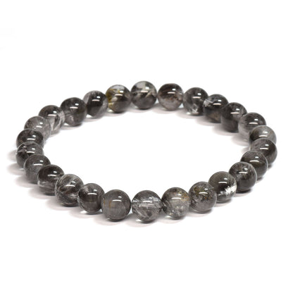ブラックツリーインクリュージョンクォーツ ブレスレット 7mm #RE046 - premium stone gallery
