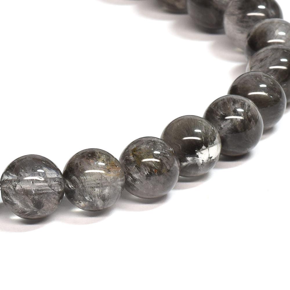 ブラックツリーインクリュージョンクォーツ ブレスレット 7mm #RE046 - premium stone gallery