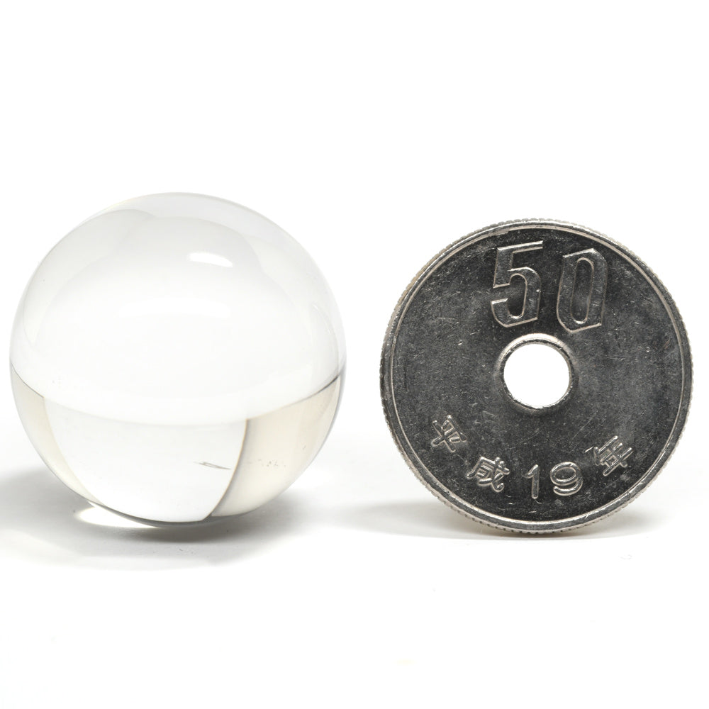 高品質]天然水晶（山梨一級研磨士作） 丸玉 22.3mm #RE062 – premium