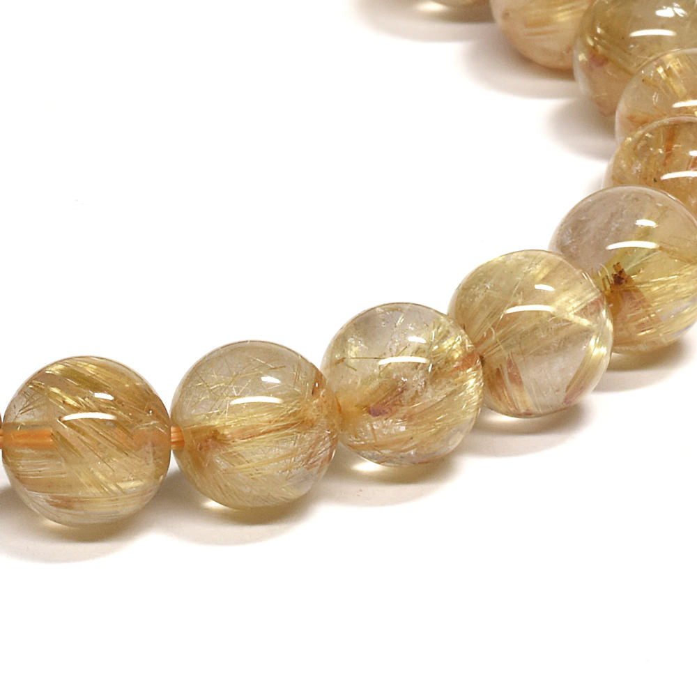 ゴールドルチルクォーツ ブレスレット 7.5mm #RE159