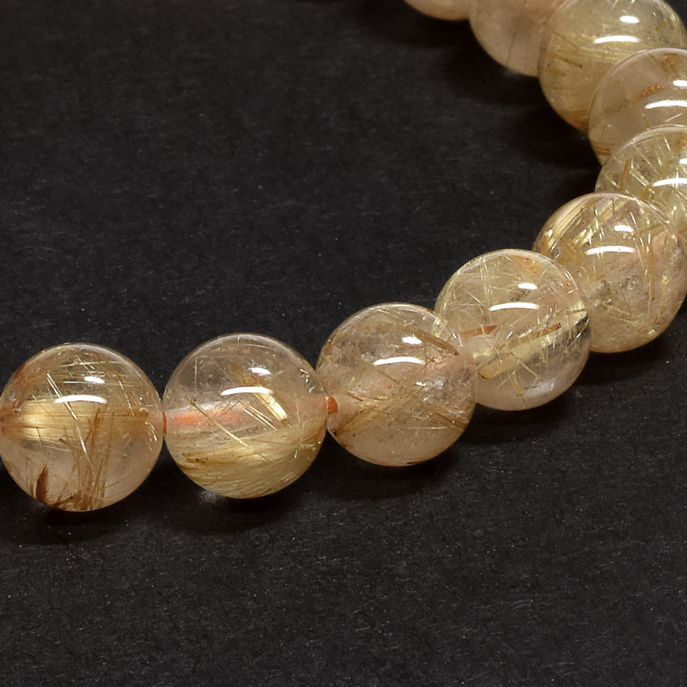 ゴールドルチルクォーツ ブレスレット 7.5mm #RE160
