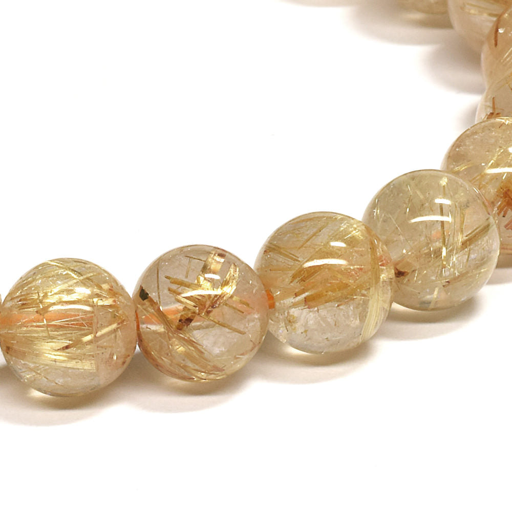 ゴールドルチルクォーツ ブレスレット 8.5mm #RE163