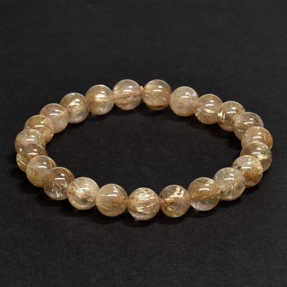 ゴールドルチルクォーツ ブレスレット 8.5mm #RE163