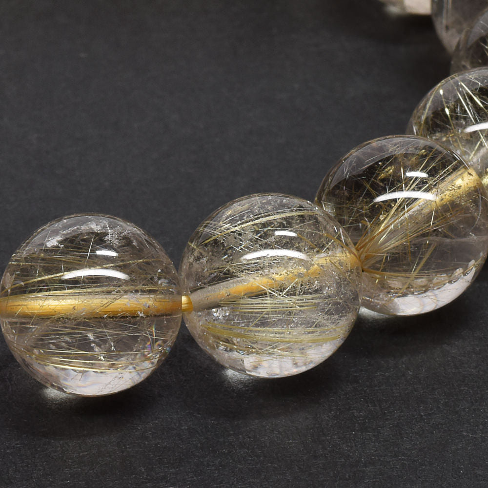ルチルクォーツ ブレスレット 12-12.5mm #RG250