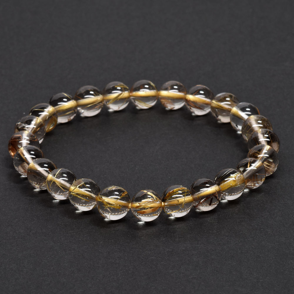 ルチルクォーツ ブレスレット 7.5mm #RG255