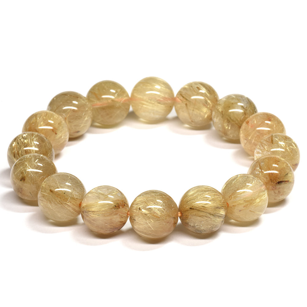 ゴールドルチルクォーツ ブレスレット 13mm #RG333