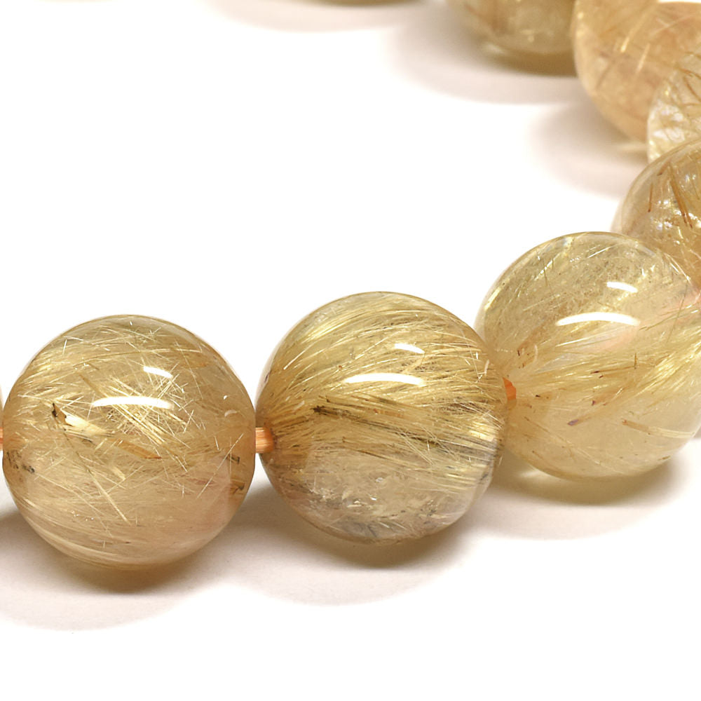 ゴールドルチルクォーツ ブレスレット 13mm #RG333