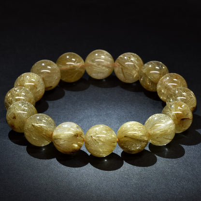 ゴールドルチルクォーツ ブレスレット 13mm #RG333