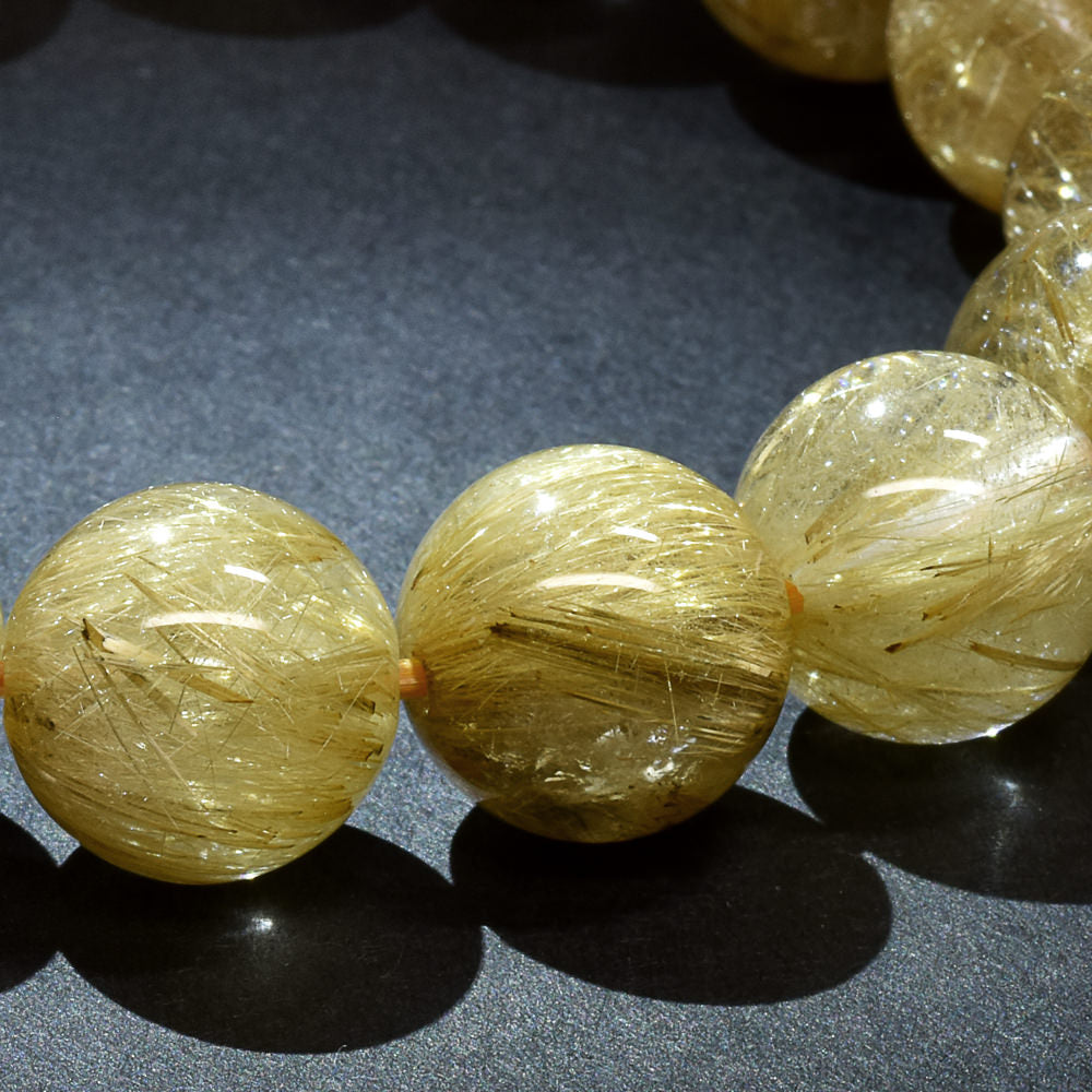 ゴールドルチルクォーツ ブレスレット 13mm #RG333