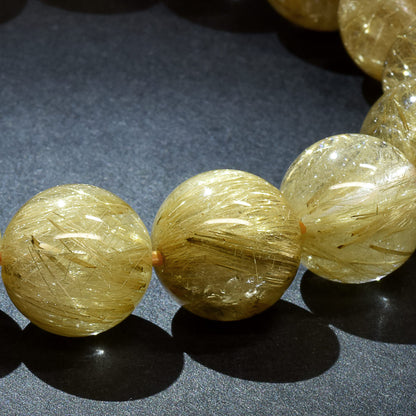 ゴールドルチルクォーツ ブレスレット 13mm #RG333