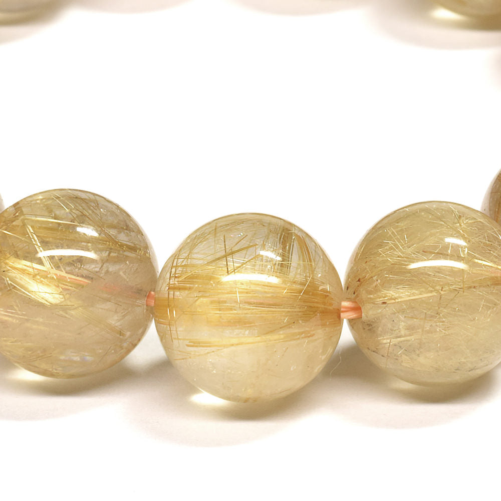 ゴールドルチルクォーツ ブレスレット 13.5mm #RG334