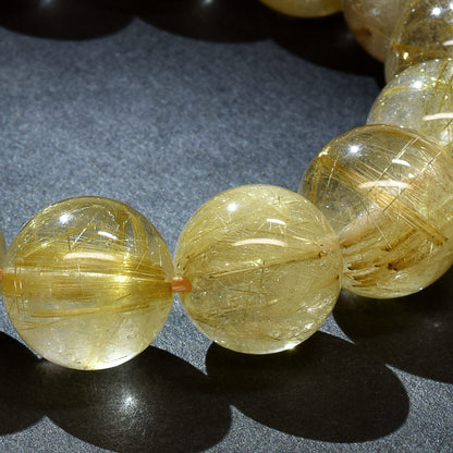 ゴールドルチルクォーツ ブレスレット 13.5mm #RG334