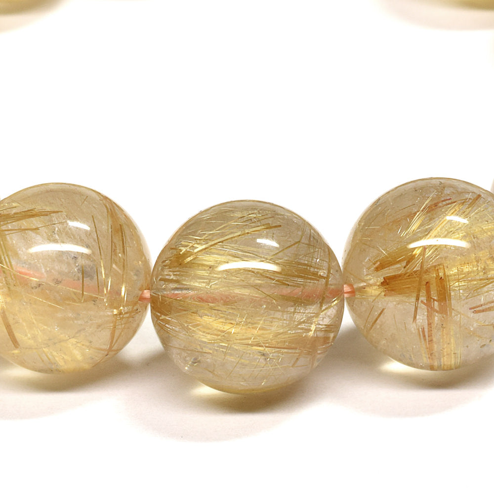 ゴールドルチルクォーツ ブレスレット 14mm #RG336