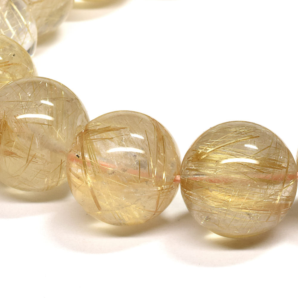 ゴールドルチルクォーツ ブレスレット 14mm #RG336