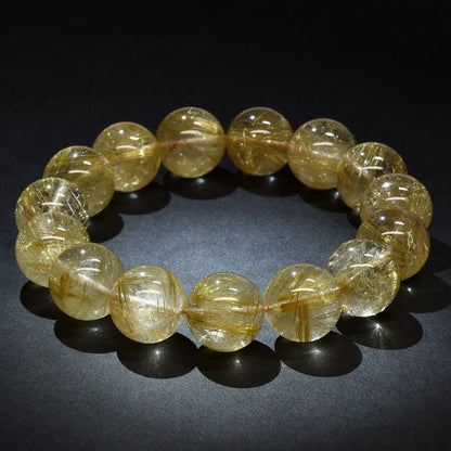 ゴールドルチルクォーツ ブレスレット 14mm #RG336