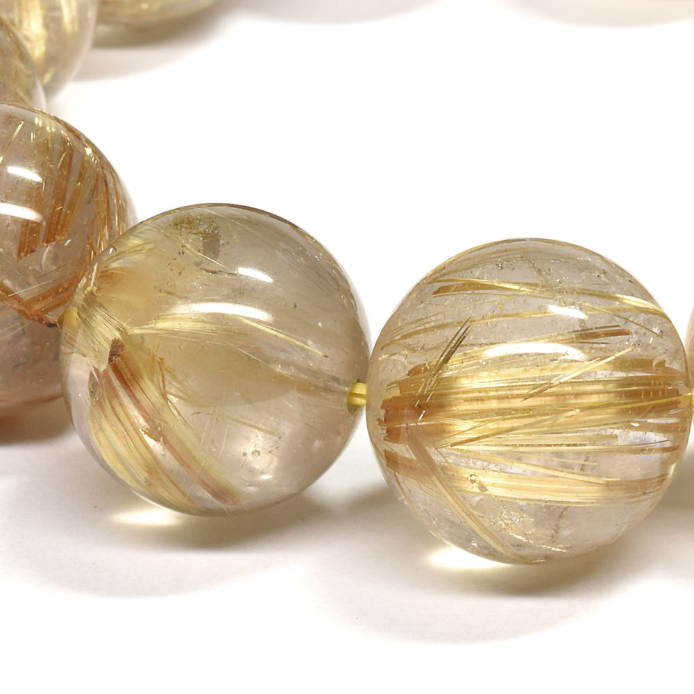 ルチルクォーツ　ブレスレット　約17㎜ ゴールドルチルクォーツ ブレスレット 17-17.5mm #RG337