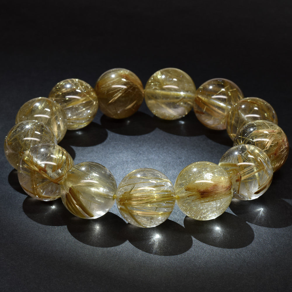 ゴールドルチルクォーツ ブレスレット 17-17.5mm #RG337