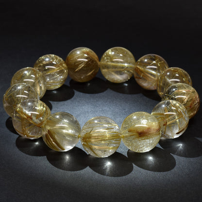 ゴールドルチルクォーツ ブレスレット 17-17.5mm #RG337